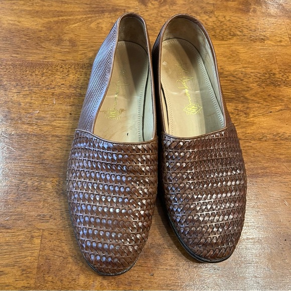 Martin Dingman men’s Made in Italy brown leather woven loafers size 11 - Picture 11 of 11
